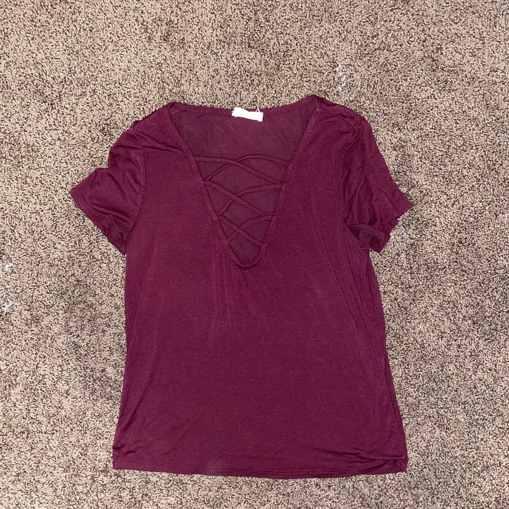 Cross plum shirt
